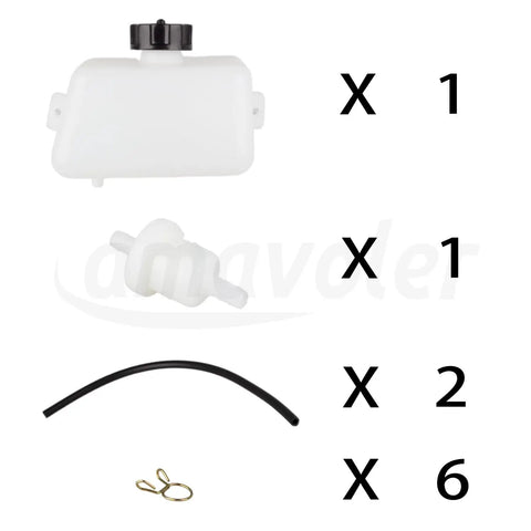 Aftermarket Gas Fuel Tank For 43cc 45cc 47cc 49cc 2 Stroke Mini Moto Dirt Bikes And Pocket Scooters Fits Quad ATV Mini Moto Kids Dirt Bike Easy Install Replacement Gas Tank with accessories