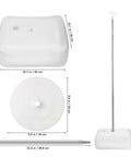 Gadpiparty balloon column stand set: white rectangular base, chrome pole, circular plate, and top balloon holder.
