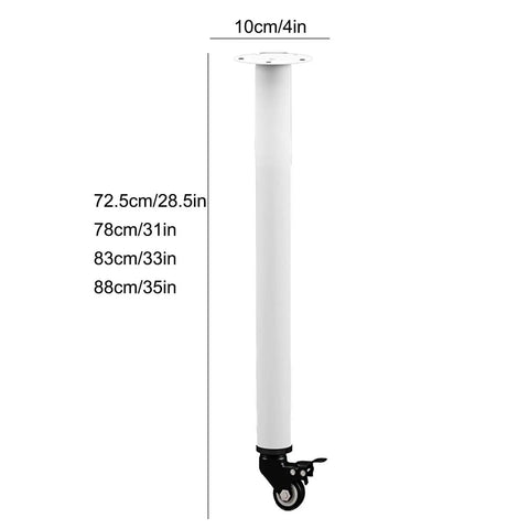 Heavy Duty Metal Furniture Legs Four Pack With Thick Steel Base And Rubber Swivel Casters Built Tough For Quick DIY Projects smooth rolling measurements