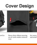 Square Fire Pit Cover Heavy Duty Tough As Nails 600D Fabric With PVC Coating features elastic hem cord and air vents design.