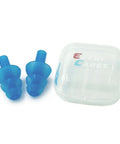 Must Have Soft Silicone Swim Ear Plugs For Adults 6 Pairs Waterproof And Comfortable with case, blue earplugs and storage case