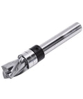 Heavy Duty Carbide Flush Trim Router Bit With Top Bearing Guide For Sleek Wood Trimming And Slotting Jobs 3/8 Inch Diameter Blade 1/4 Shank 3 Flute Design