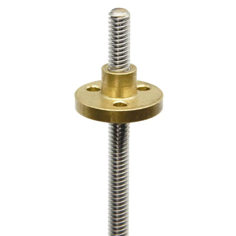 T5x2 150mm Lead Screw And Brass Nut Kit For 3D Printer And CNC Z Axis Must Have With 1mm Pitch, 2 Start, 2mm Lead