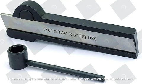 Cut Off Parting Tool Holder For Lathe With HSS Blade 1-1/8 Inch Width 1/8 Inch X 3/4 Inch X 6 Inch Pro Grade Cutting Blade