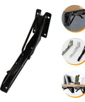 Premium Black Corner Shelving Brackets Wall Mount Storage Heavy Duty Steel Folding Shelf Supports mounted and displayed.