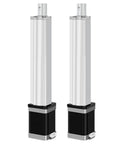 IP42 Rated Linear Actuator With Electric Stepper Motor Controller, silver and black, for automation builds, size and design for precision motion.