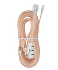 FM Dipole Antenna 300 Ohm Twin Lead With 2 Pin Bare Wire for Indoor Digital HD Radio coiled on white background