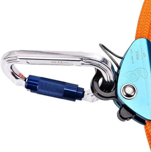 Tree Climbing Flip Line Kit One Half Inch By Ten Feet With Steel Core Rope For Arborist Lanyard Adjustable Grab detail close-up