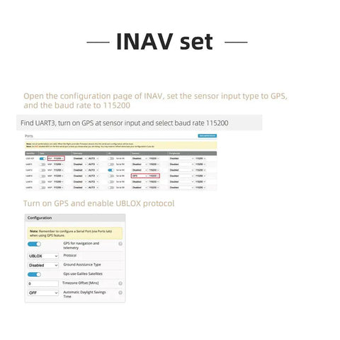 INAV configuration setup for Compass Module With Upgraded 10th Gen Chip For FPV Fixed-Wing UAVs