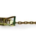 Heavy Duty Ratchet Buckle With 2 Inch Wide Handle And Chain Tail Four Pack For 3300 Pound Safe Working Load Strap Tensioning Gear