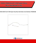 Ford Rear Axle Brake Line Kit Stainless Steel For 1999 2004 F 250 F 350 Super Duty And Excursion Pro Grade Heavy Duty Replacement
