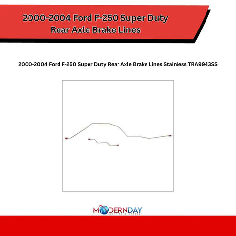 Ford Rear Axle Brake Line Kit Stainless Steel For 1999 2004 F 250 F 350 Super Duty And Excursion Pro Grade Heavy Duty Replacement