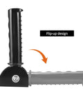 Tough Folding Grab Bars For Stairs And Doorways, Easy Flip Up Assist Handle with textured grip design for secure use.