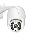 Front view of 5MP PTZ WiFi Outdoor Security Camera With Rock Solid AI Human Detection IP66 Weatherproof Build.