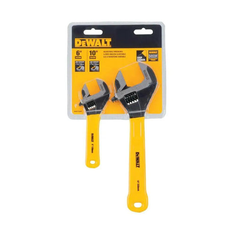 2 Pack Dip Grip Adjustable Wrench Set With Armor Coating And Vinyl Grip For Wet Outdoor Use shown in retail packaging