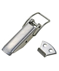 Heavy Duty 304 Stainless Steel Hasp Latch With Spring Action For Secure Chassis Cabinet Toolbox Draw And Toggle Installation, side view.