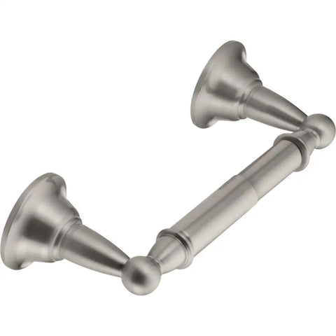 Sage Traditional Double Post Toilet Paper Holder Brushed Nickel Finish With Spring Loaded Mechanism For Easy Install