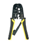 All In One Modular Installation Kit With Ratcheting Crimper And Stripper For RJ11 RJ12 RJ45 Connectors Cat5e with steel body