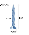 Self Drilling Drywall Anchors Assortment Kit For Concrete And Sheetrock 182 Pcs, blue anchor size specs, heavy duty wall anchors.