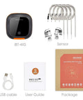 Bluetooth Digital Wireless Meat Thermometer With 4 Probes, Timer And Alarm, USB cable, user guide, packaging