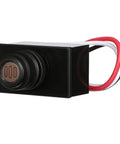 Hard Wired Outdoor Post Eye Light Control With Photocell Sensor And Automatic Dusk To Dawn Function, close-up of controller with wires