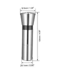 R8 Collet For Milling Machines, 1/2 Inch Chuck Holder Made Of 65Mn Spring Steel, with 7/16-14 UNC Thread, dimensions shown