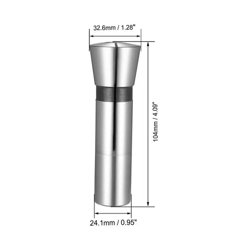 R8 Collet For Milling Machines, 1/2 Inch Chuck Holder Made Of 65Mn Spring Steel, with 7/16-14 UNC Thread, dimensions shown