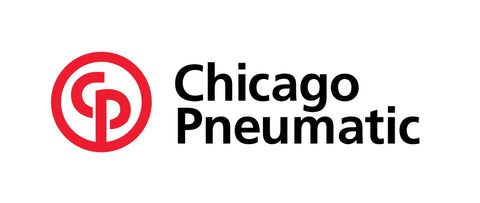 Logo of Chicago Pneumatic, manufacturers of the Compact Three-Eighths Inch Pistol-Grip Air Impact Wrench With Single Hammer.