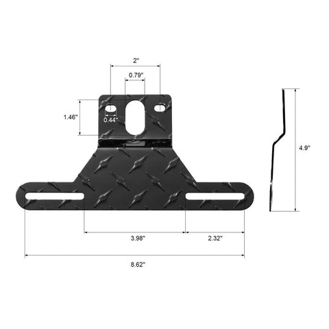 Heavy Duty Aluminum Trailer License Plate Holder Bracket With Universal Fit For Trucks Trailers RVs And Boats Durable Frame Black