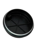 Black plastic rear wheel ABS speed sensor cover, circular design, OEM-grade for Hyundai Sonata, Tucson, Kia Sportage models.