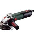 6 Inch Angle Grinder With 13.5 Amp Power, 9,600 RPM, Lock On Switch, WE 15 150 Quick shown at an angle with dust protection design