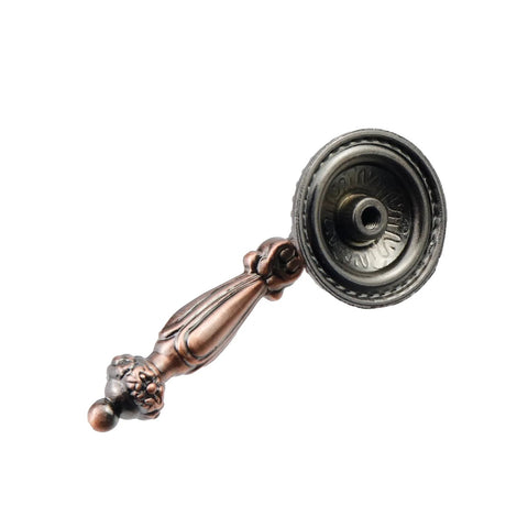 4Pcs Vintage Tear Drop Cabinet Pulls With Screws, Red Bronze Zinc Alloy Handles For Dresser, Closet And Furniture, 2.6 Inch.
