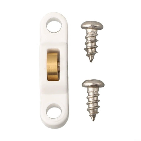 Heavy Duty Stainless Steel Sliding Door Pulley With 10mm Single Wheel And Silent Glide Technology For Bathroom Showers. Includes screws.