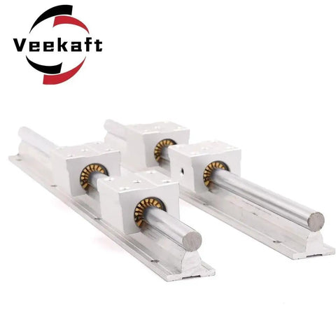 Open Box Linear Guide Rail With Aluminum Slide Block Bearing for Smooth Low Friction Motion, shown side view, compatible with SBR16-30LQS