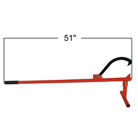51 Inch Timberjack Log Lifter With Adjustable Cant Hook Roller Heavy Duty Steel Log Jack for Rolling and Lifting Logs