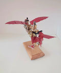 Airship Building Kit For Adults, Steampunk Dope 3D Metal Puzzle With Stirling Engine Power on wooden base, side view