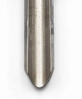 Close-up of M2 high speed steel blade of Rock Solid 5/8 Inch Bowl Gouge Woodturning Lathe Chisel, showing cutting edge detail.
