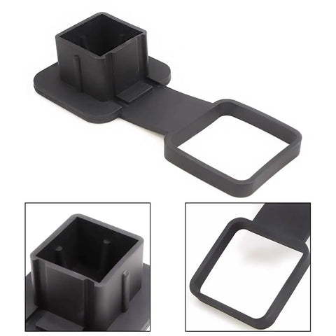 Close-up of 2 Inch Trailer Hitch Cover USA Flag Tube Plug For 2 Inch Receivers Fits Most Vehicles SUV RV Pickup ATV Red Patriot Tow Accessory Durable TPU Construction