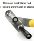 Close-up of Built Like A Tank Portable Drywall Panel Lifter with thickened solid clamp rods for reliable lifting.