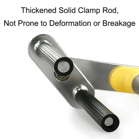 Close-up of Built Like A Tank Portable Drywall Panel Lifter with thickened solid clamp rods for reliable lifting.