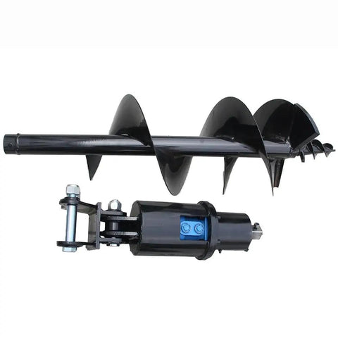 Post Hole Digger Auger Drill Attachment For Mini Excavator 0.8 To 1.5 Ton with Auger Bit and Hydraulic Motor