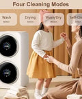 Apartment Ready Mini Washer And Dryer Combo Delivering No Sweat Cleaning Through Intuitive Touchscreen Interface showing four cleaning modes.