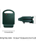Compact Electric Sandwich Maker and Grill Press For Perfect Grilled Cheese, dimensions shown, perfect for quick meals.