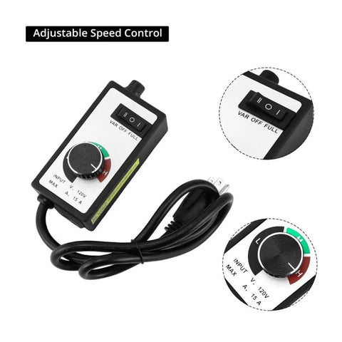 Heavy Duty Router Speed Controller With Sturdy Metal Rear Housing Adjusts Rpm Without Dropping Torque Electronic Feedback keeps a steady RPM