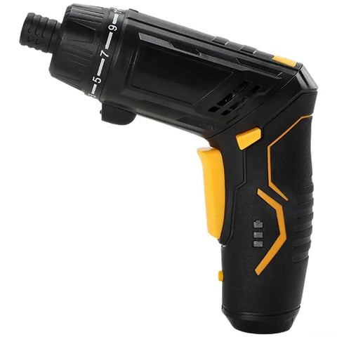 Heavy Duty Brushless Cordless Drill With Hella Powerful Torque For Wood And Metal Includes Full 47 Piece Accessory Set side view ergonomic design