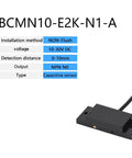 Capacitive Proximity Switch Sensor With 10mm Sensing Range Plug And Play Dual NPN PNP Output 12 To 24V DC shown installed