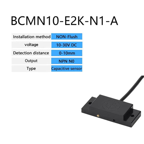 Capacitive Proximity Switch Sensor With 10mm Sensing Range Plug And Play Dual NPN PNP Output 12 To 24V DC shown installed