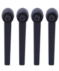 Rock Solid Metal Clamping Lever Handle, 4pcs No Fuss Quick Release Knobs, compact black levers for M8 fixing grips.
