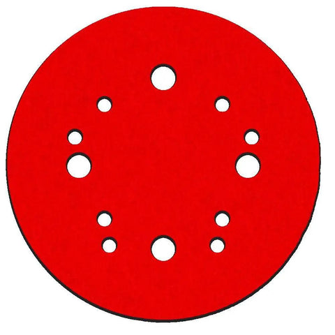 Hook And Lock ROS Sanding Discs For Wood Metal And Plastics 5 Inch 120 Grit Medium Ceramic Blend showing holes