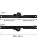 4 Pack 9 Inch 180 Degree Rotatable Folding Lid Support Hinges Black Heavy Duty Iron Construction For Cabinets Boxes Chests Durable Anti Rust Finish